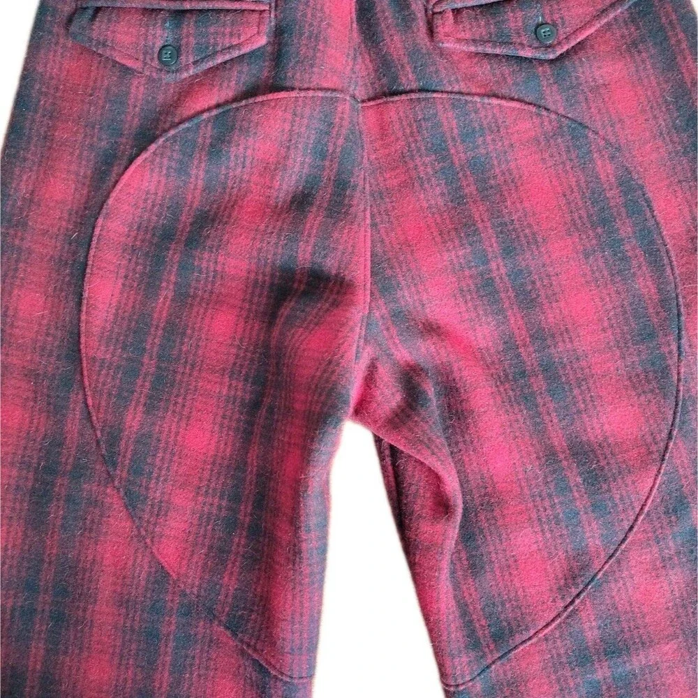 Vintage Woolrich Men's 36x32 Buffalo Plaid Wool Hunting Pants Double Knee/Seat